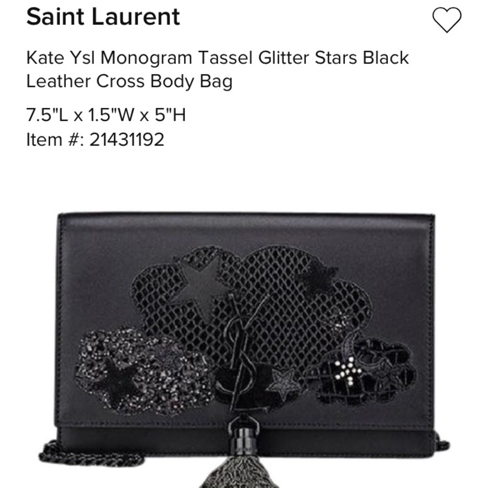 Yves Saint Laurent Black Tassel Stars Crossbody